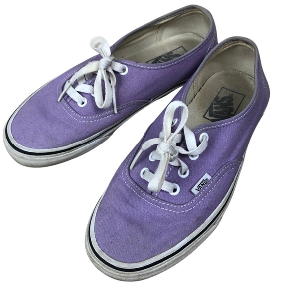 Vans Shoes - Vans Authentic Low Top Canvas Sneakers Women's Lavender Lace Up Shoes